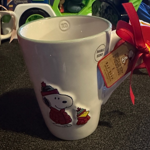 Peanuts Other - Peanuts/Rae Dunn NWT Snoopy Mug - White with Red and Yellow Accents